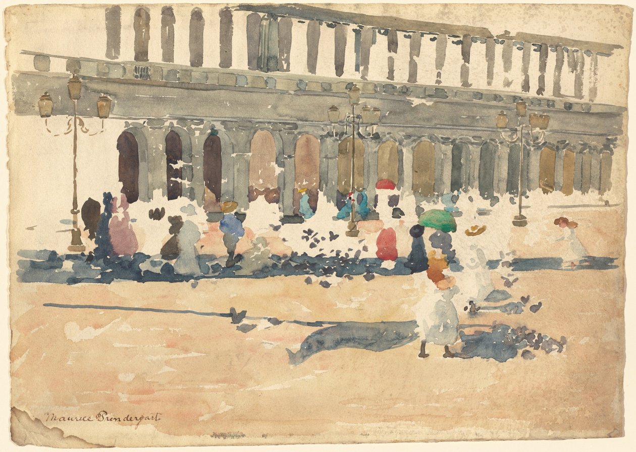 Caffè Florian à Venise - Maurice Brazil Prendergast