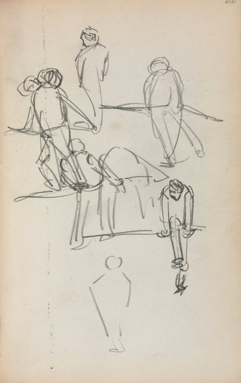 Carnet de croquis italien : Figures (page 200) - Maurice Prendergast
