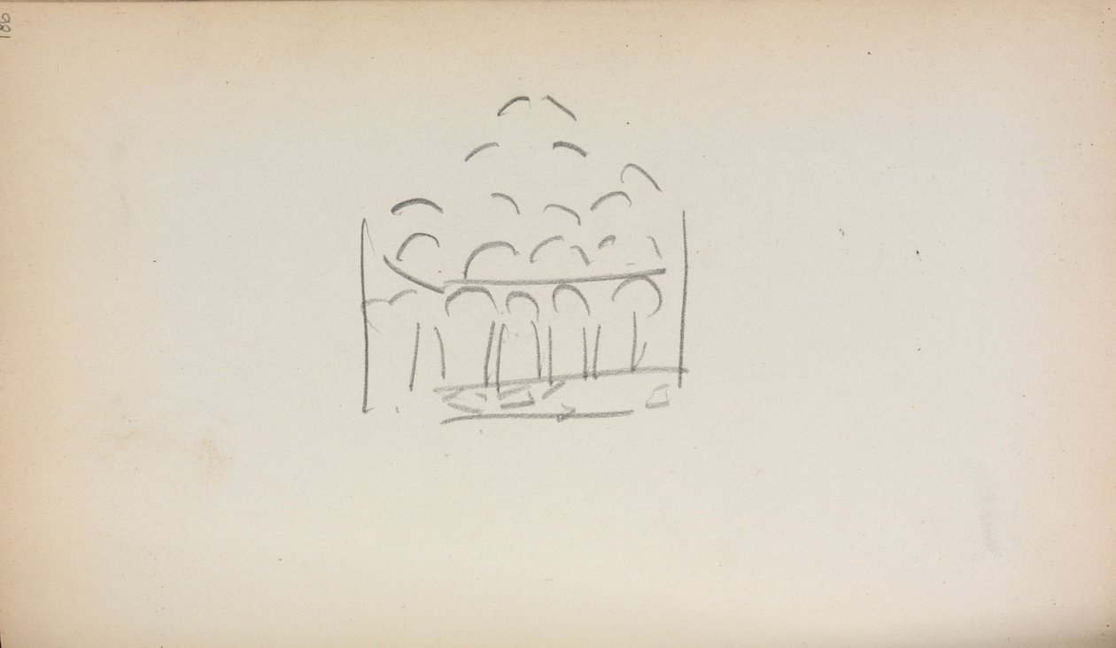 Carnet de croquis italien : San Marco (page 186) - Maurice Prendergast
