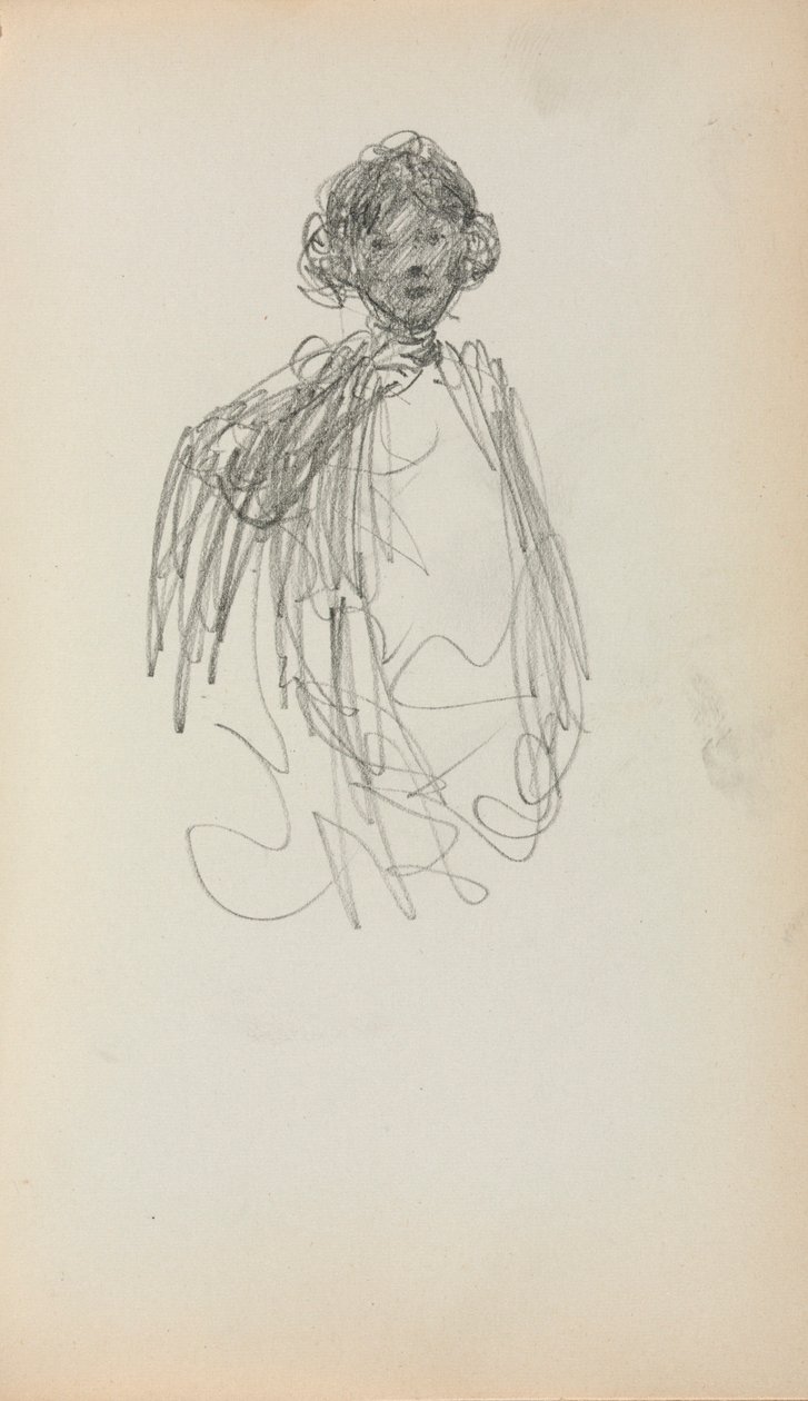 Carnet de croquis italien : Femme, taille (page 217) - Maurice Prendergast