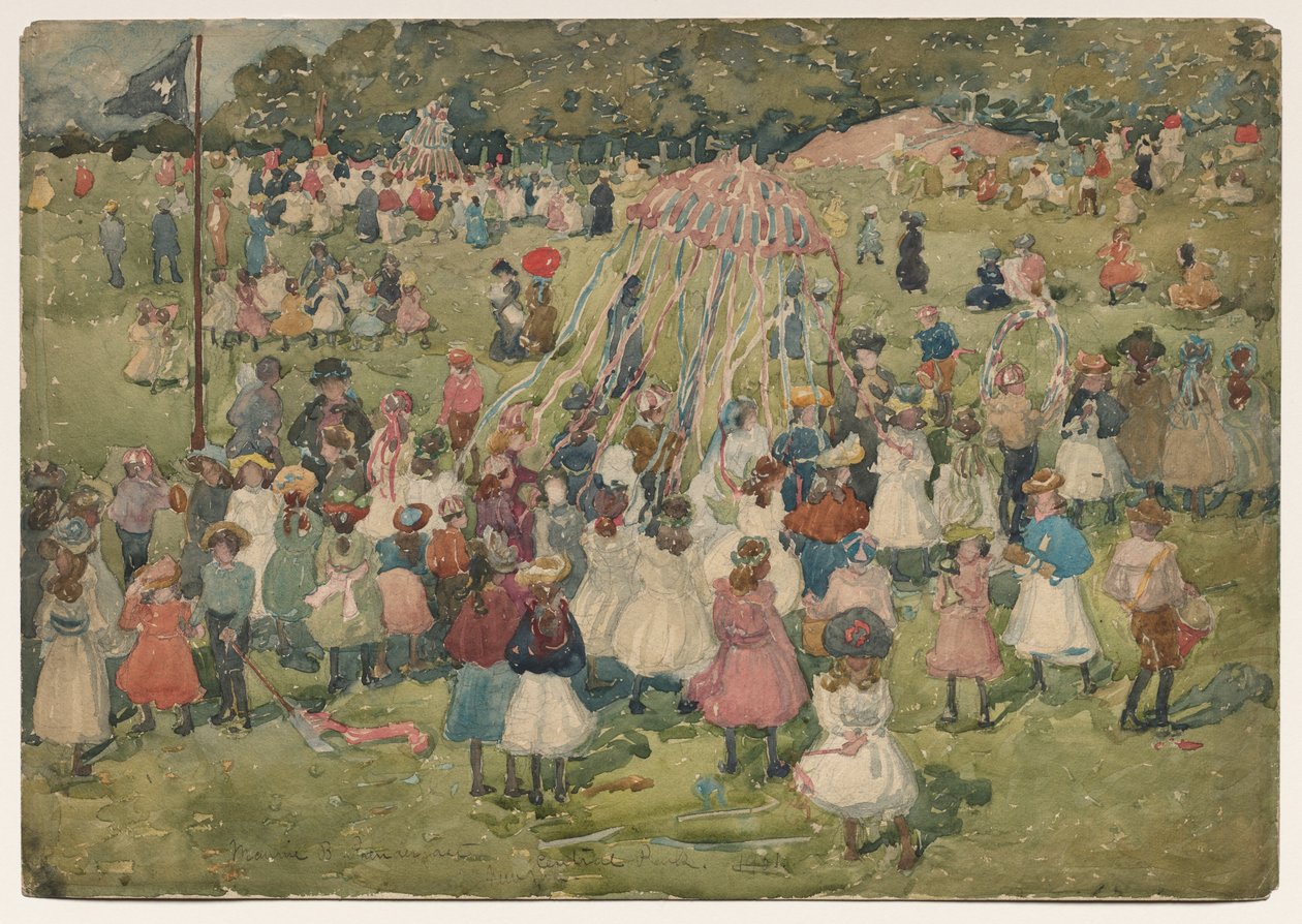 Fête du Travail, Central Park - Maurice Brazil Prendergast
