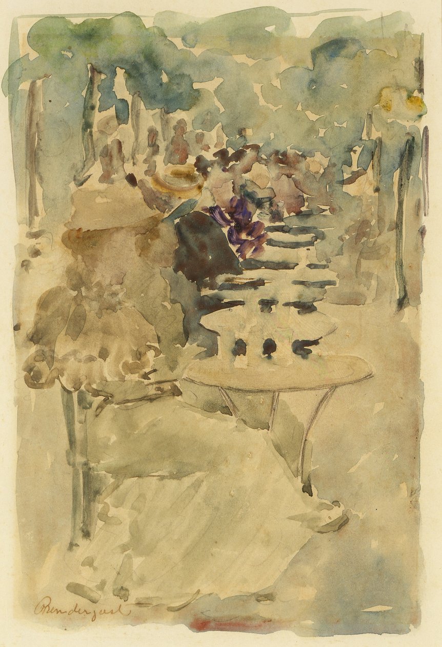 Café en plein air - Maurice Prendergast