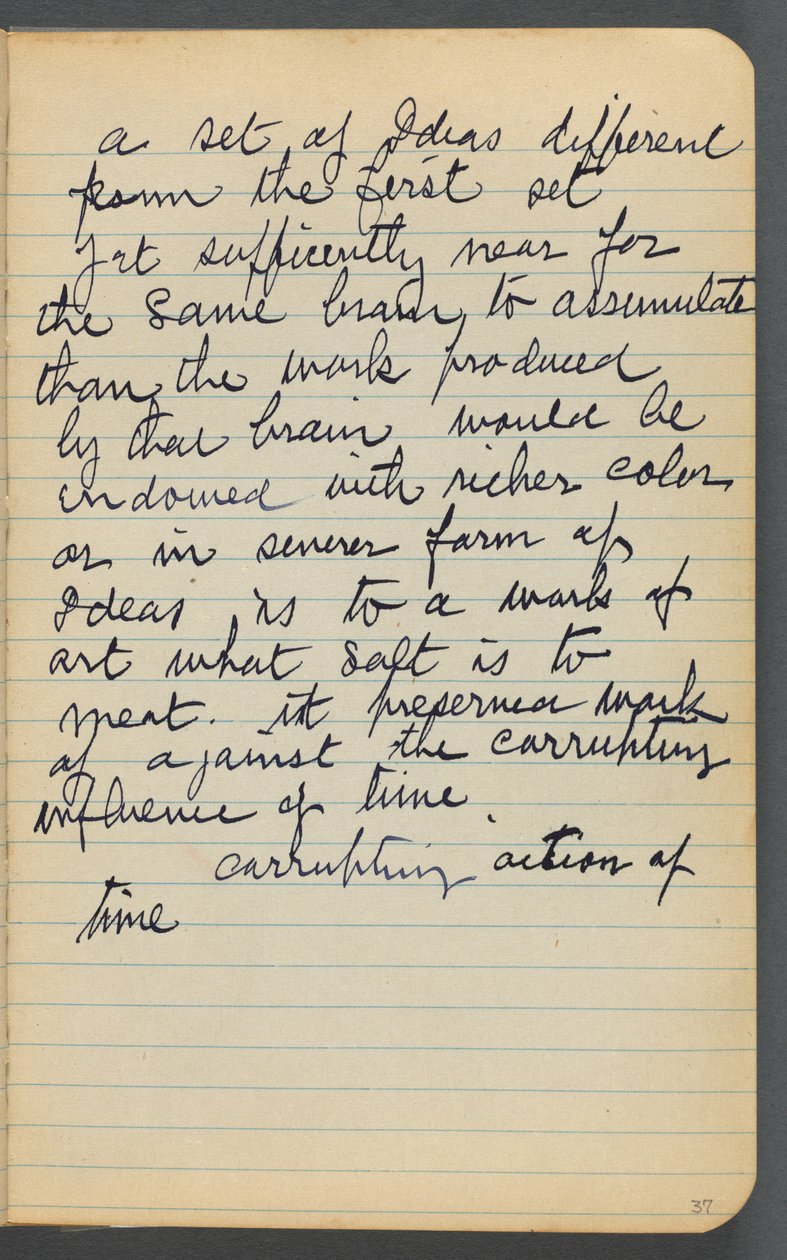 Carnet de croquis, page 037 : Notes - Maurice Prendergast