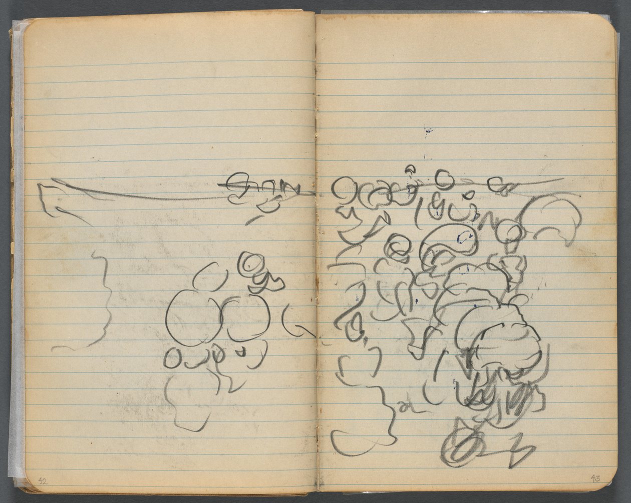 Sketchbook, page 042  43 : Vue de la plage - Maurice Prendergast