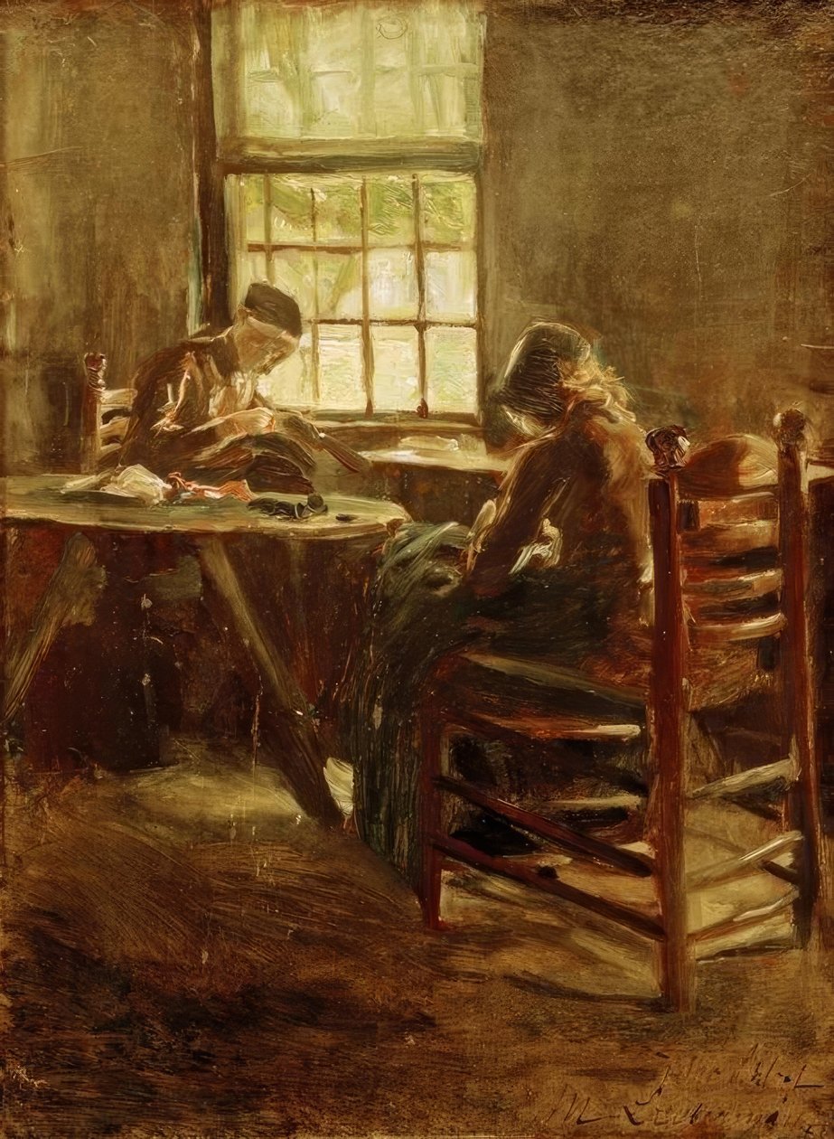 Intérieur hollandais – Salle de couture - Max Liebermann