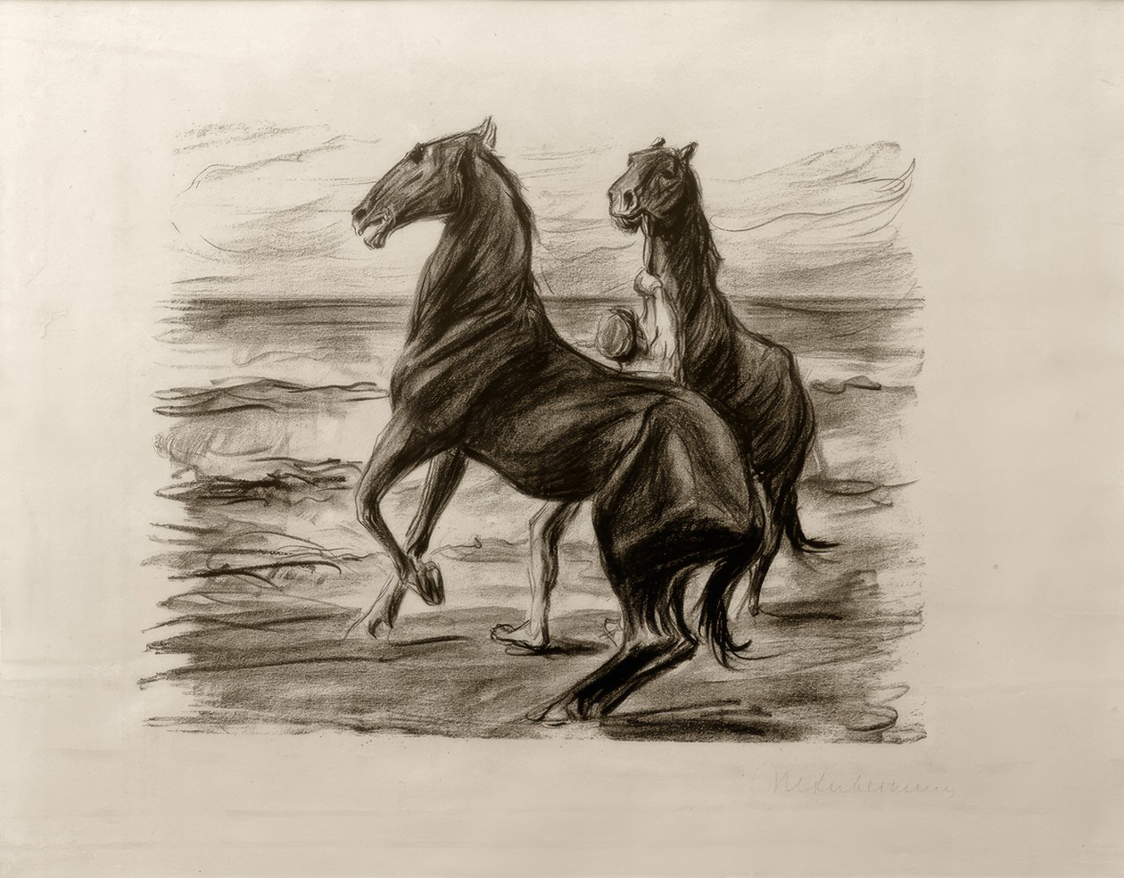 M.Liebermann, Chevaux au galop - Max Liebermann
