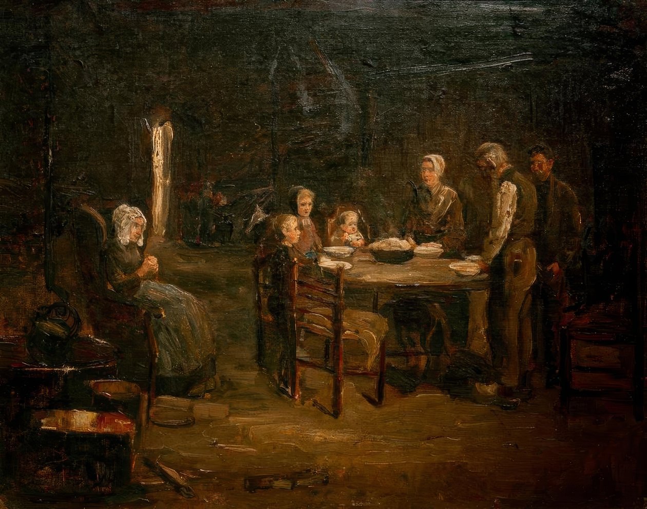 Étude pour la prière de table - Max Liebermann