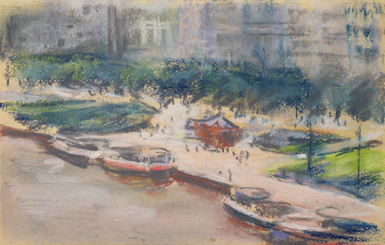 Le débarcadère à Jungfernstieg, Hambourg, 1910 - Max Liebermann