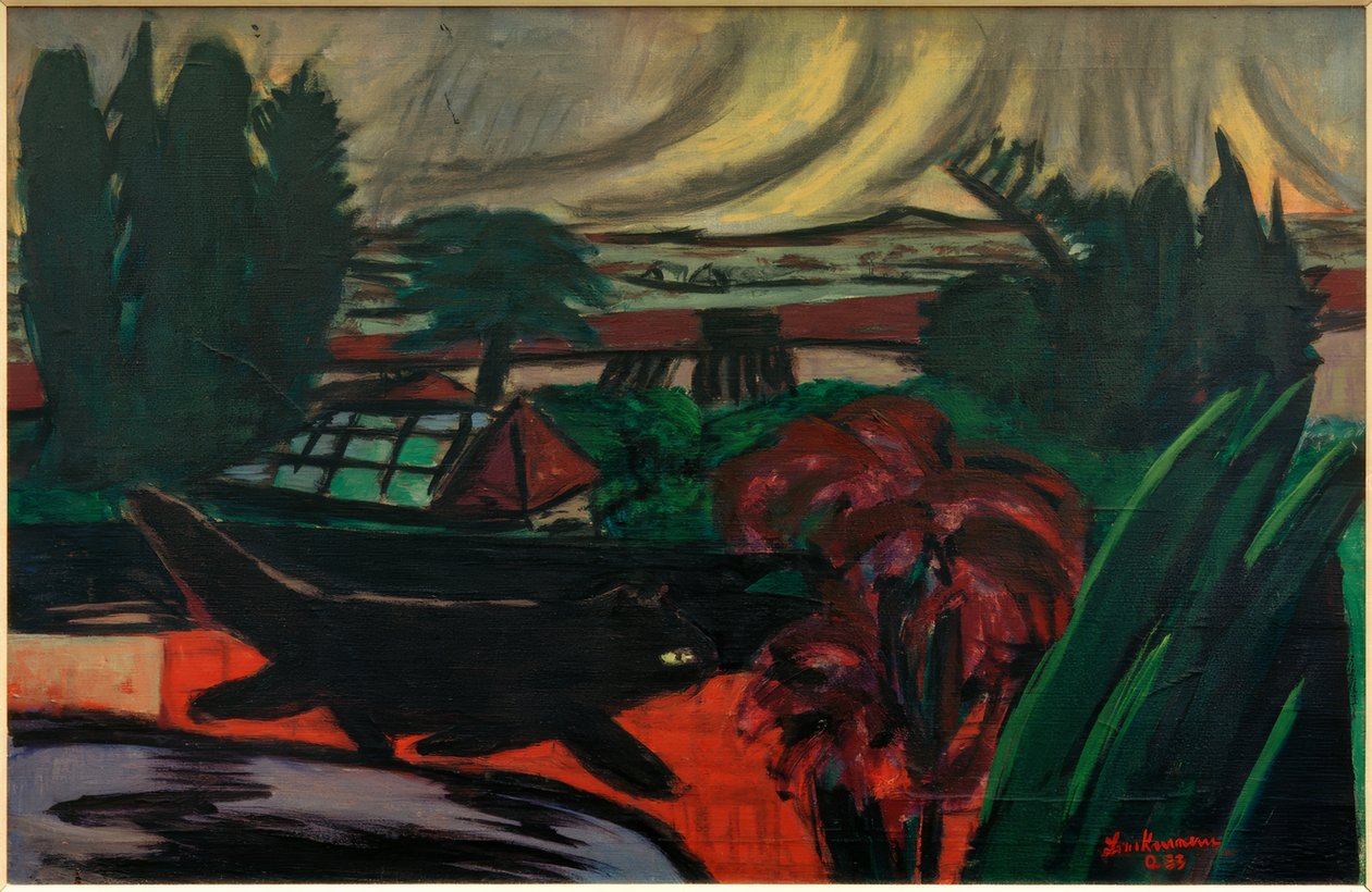 Jardin du soir sous l