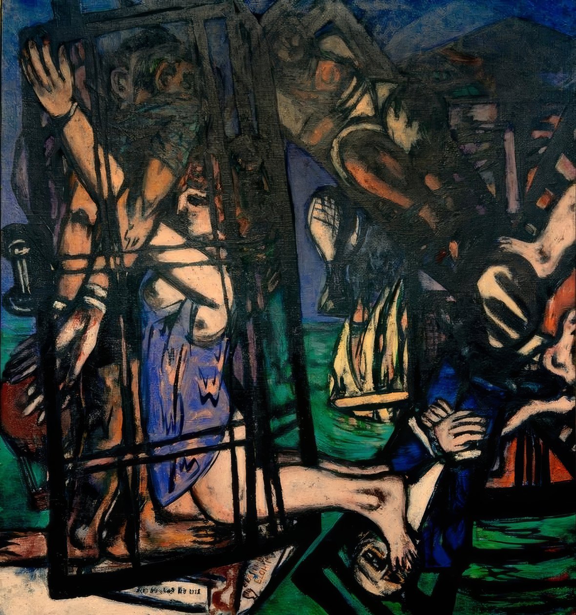 Ballon avec moulin à vent. Le moulin - Max Beckmann