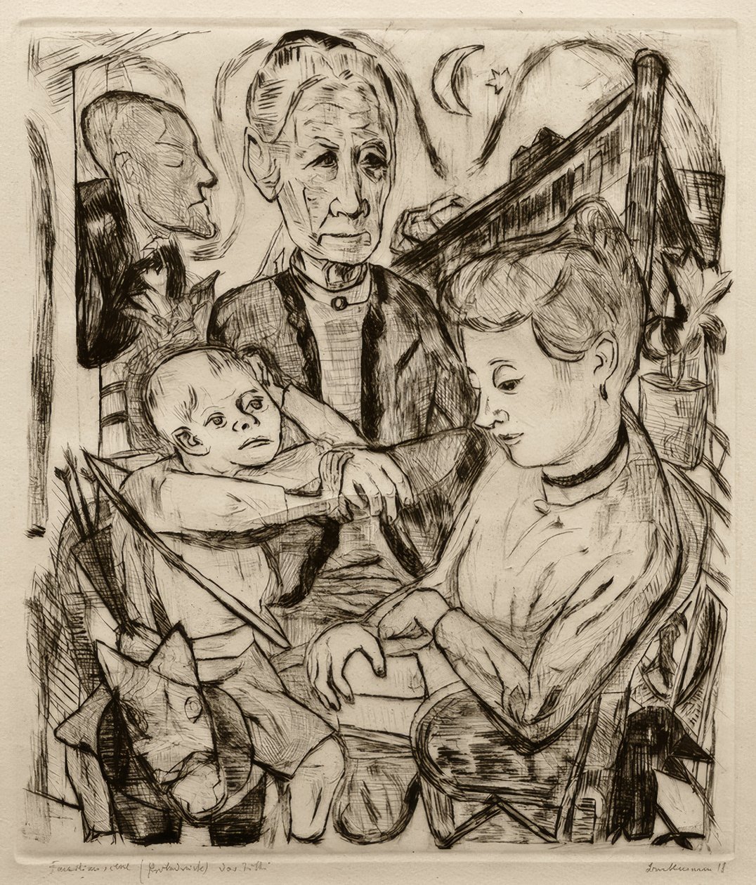 Scène de famille - Max Beckmann