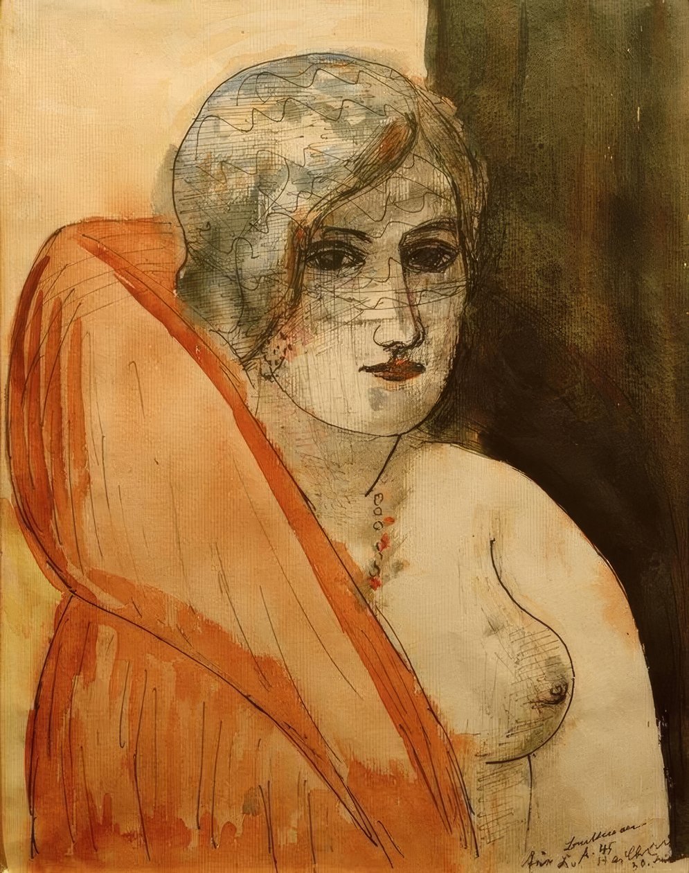 Femme en fourrure - Max Beckmann
