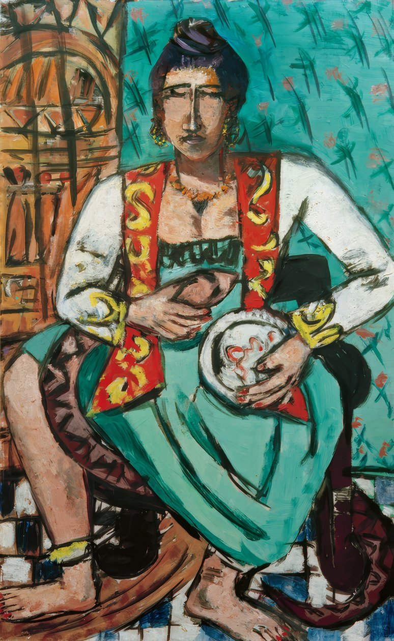 Femme avec serpent (Charmeuse de serpents) - Max Beckmann