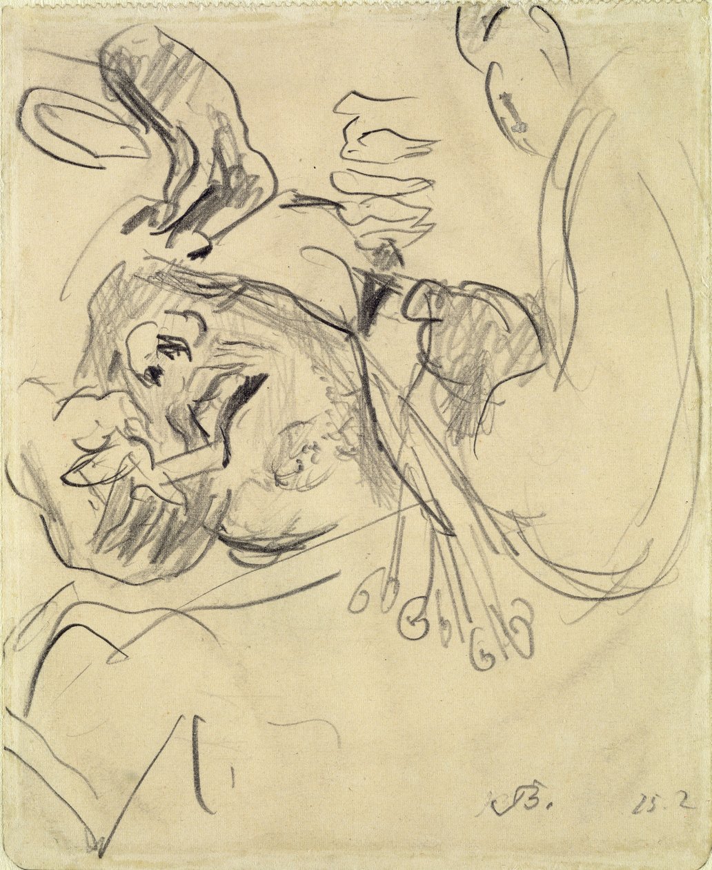 Patient en chirurgie de la tête - Max Beckmann