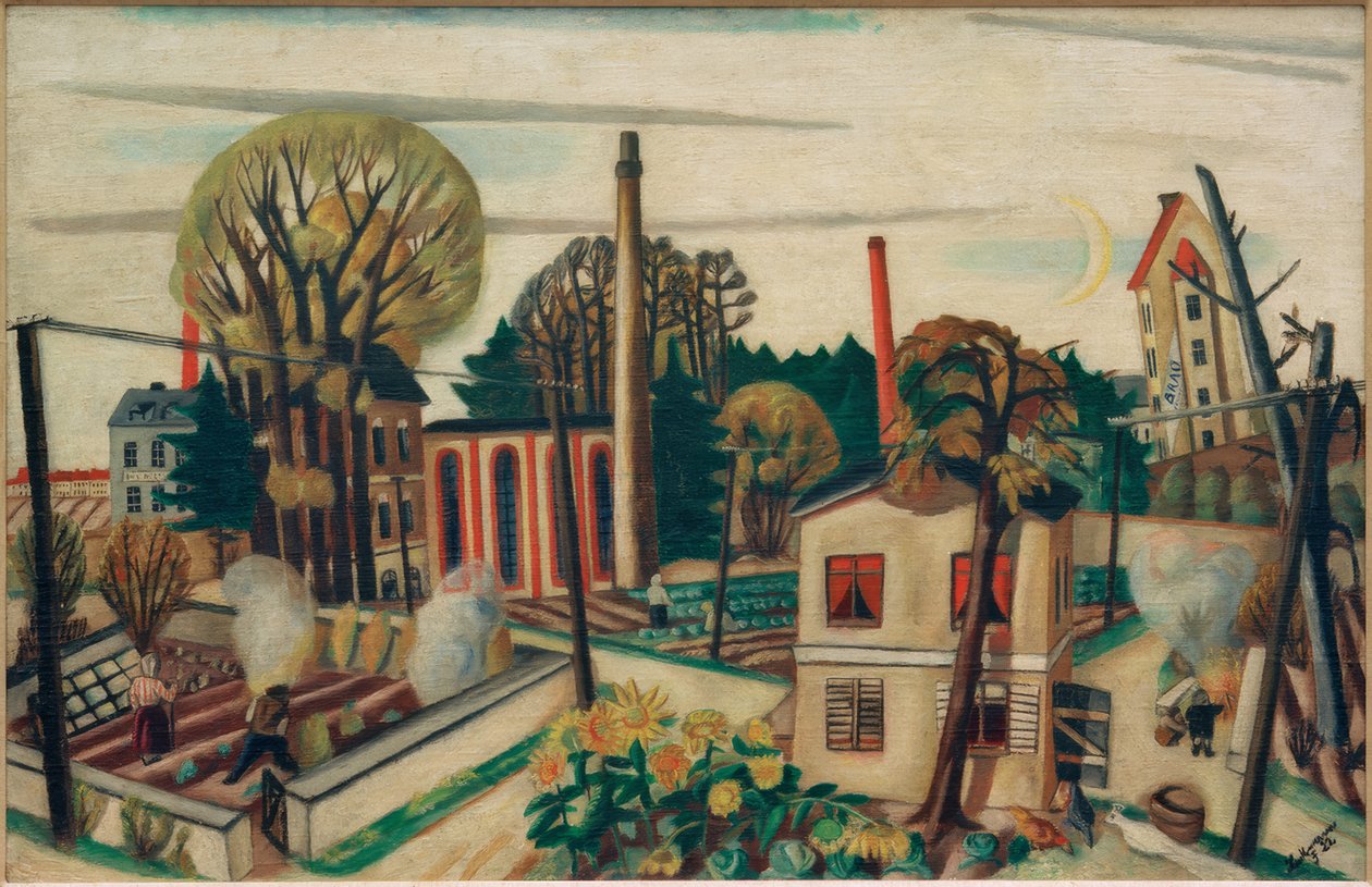 Paysage près de Francfort, avec usine - Max Beckmann