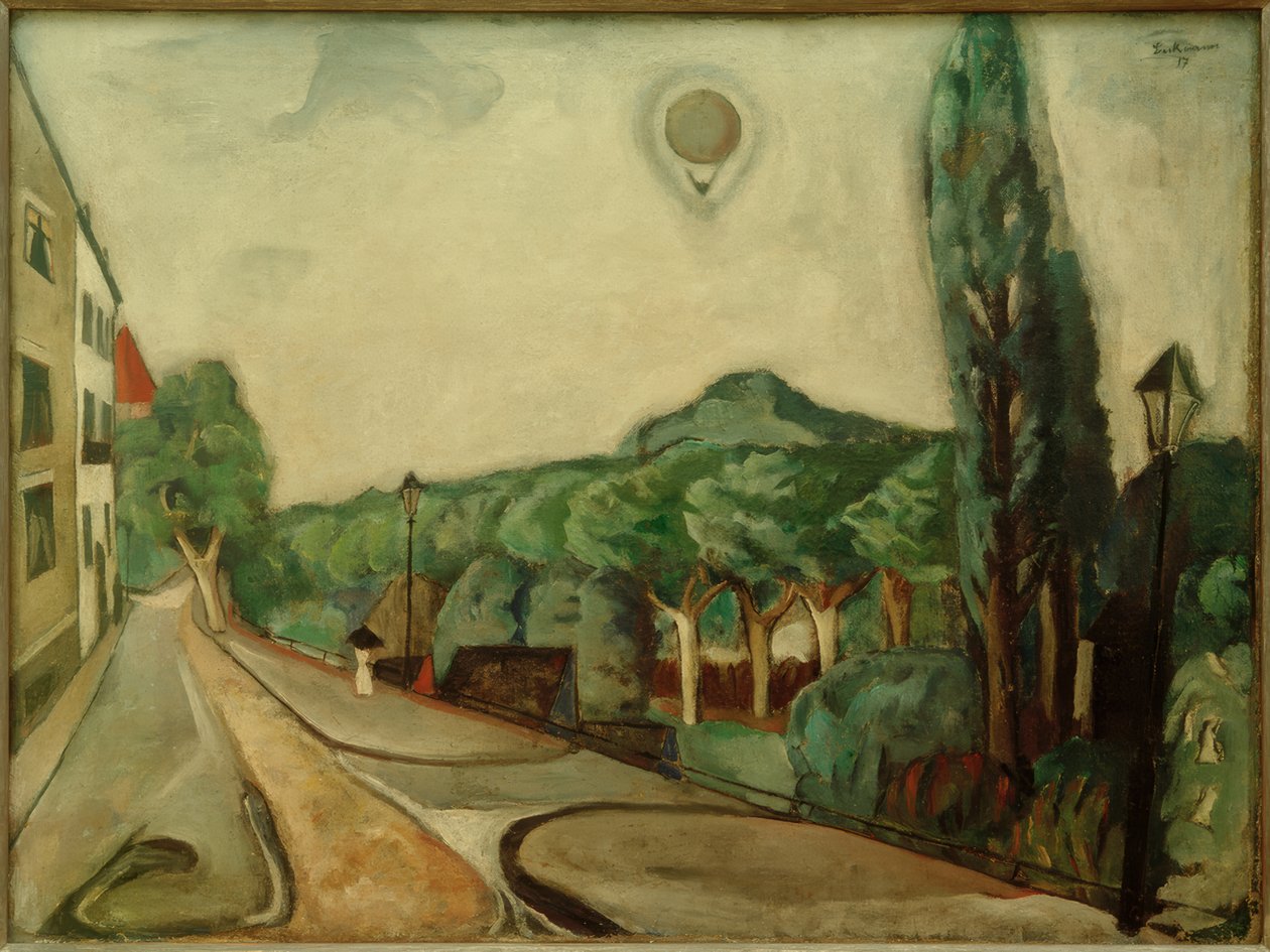 Paysage avec ballon - Max Beckmann