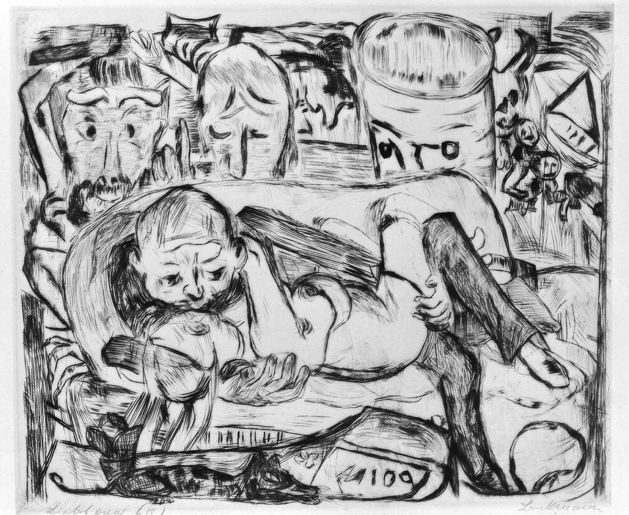 Couple amoureux II - Max Beckmann