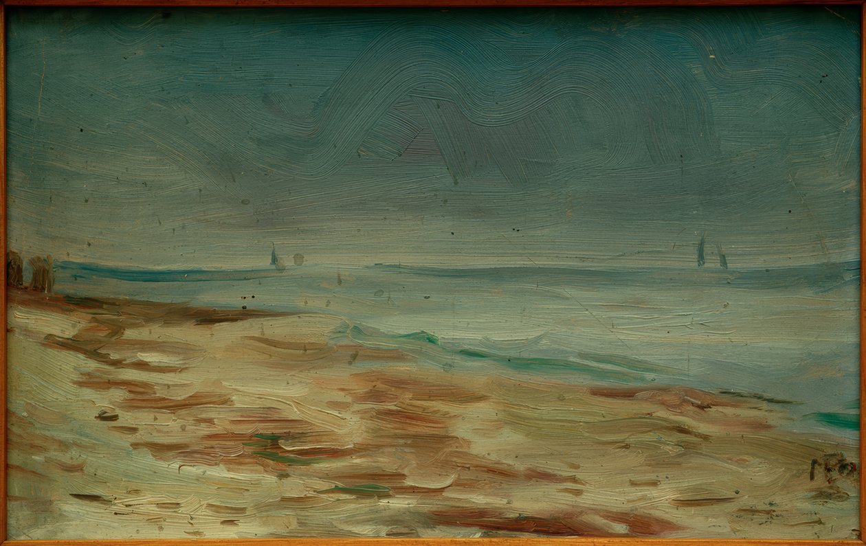 Plage, brun et gris - Max Beckmann