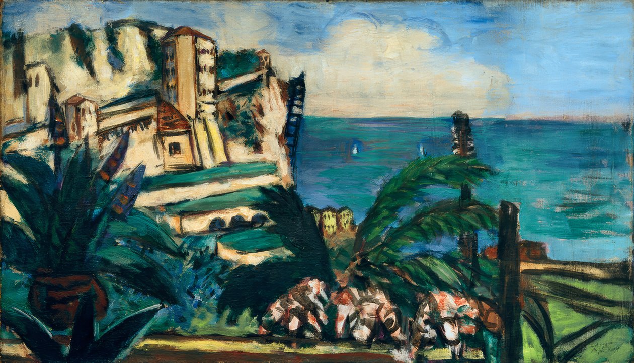 Paysage de la Riviera avec rochers - Max Beckmann