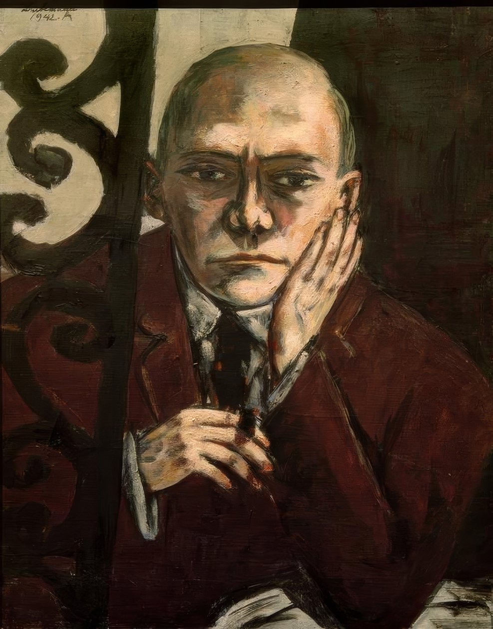 Autoportrait dans le bar - Max Beckmann