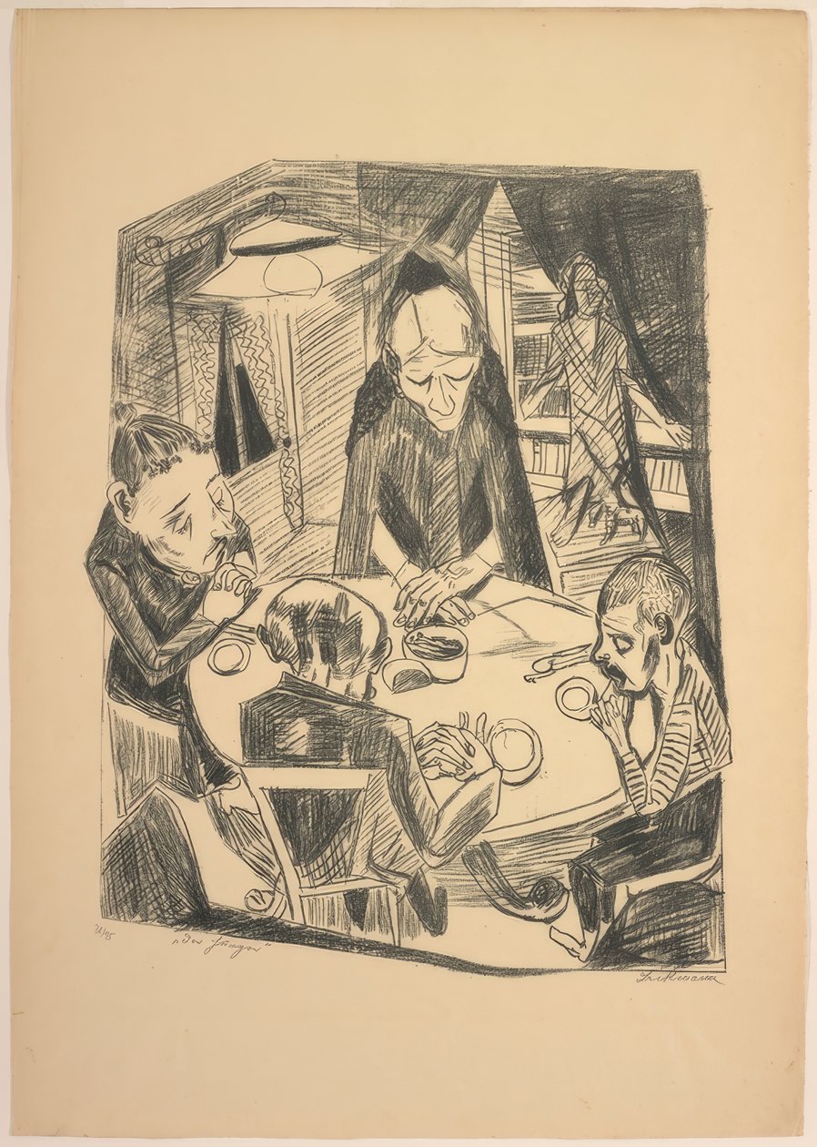 La faim, planche cinq de Die Hölle - Max Beckmann