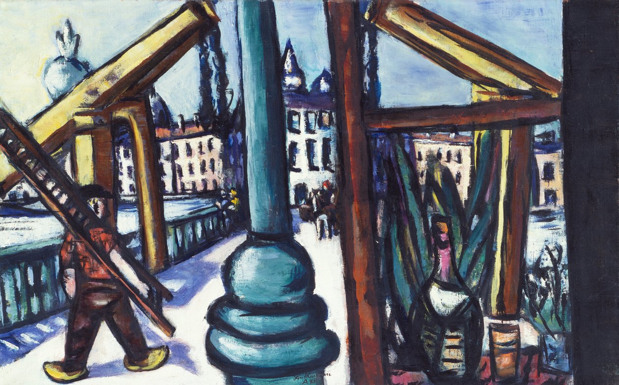 Le pont en bois (Die Holzbrücke) - Max Beckmann