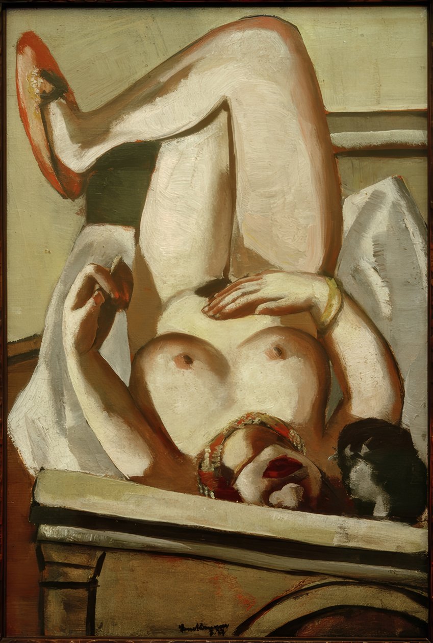 Nu féminin avec chien - Max Beckmann