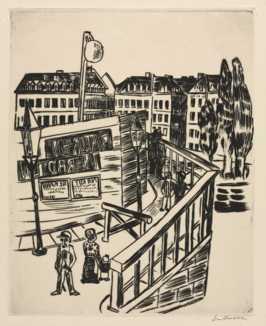 Pont en bois - Max Beckmann