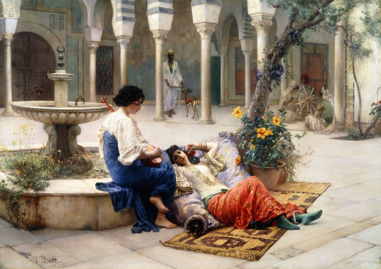Dans la cour du harem - Ferdinand Max Bredt