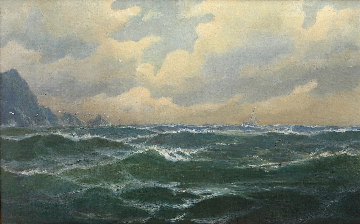 French : Mer agitée près des côtes - Max Jensen