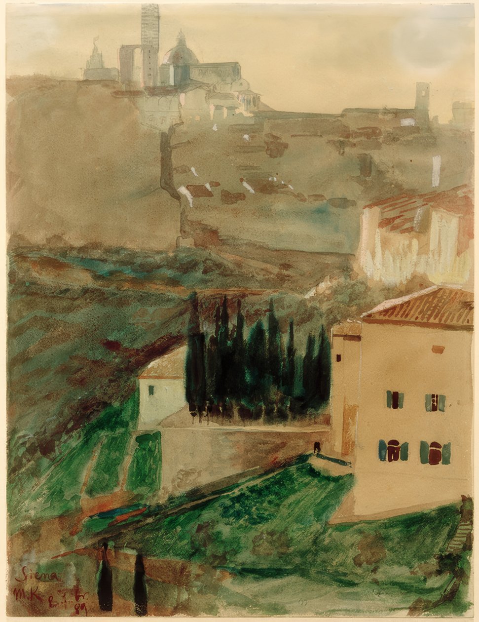 Vue de Sienne - Max Klinger