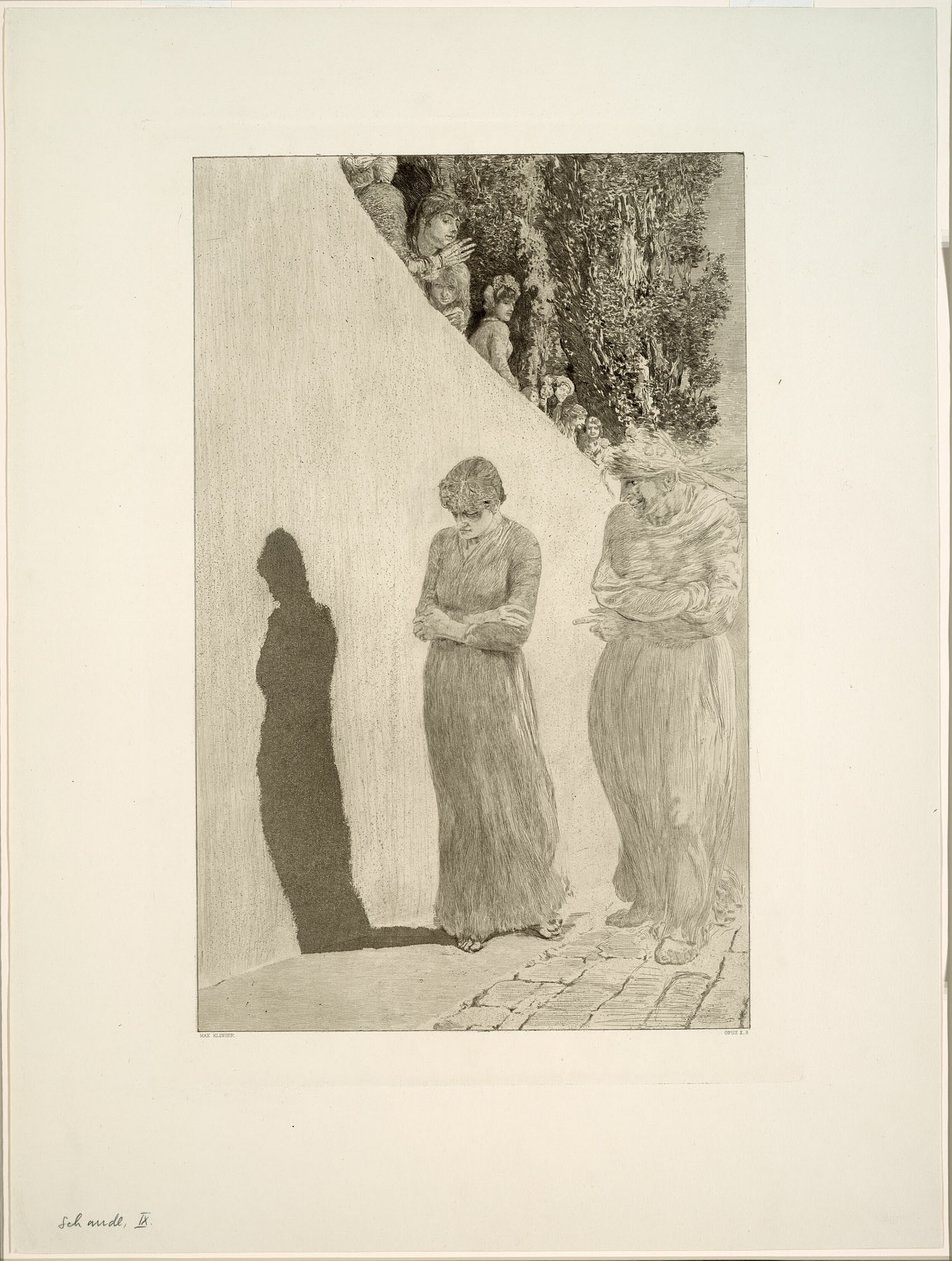 Honte, planche neuf de A Love - Max Klinger