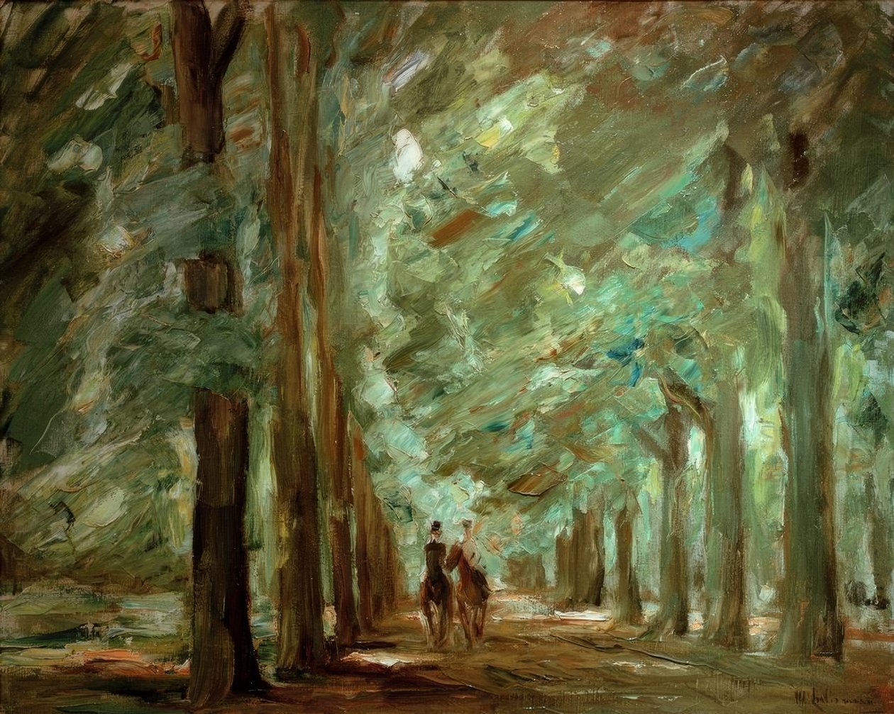 Allée à Sacrow avec deux cavaliers - Max Liebermann