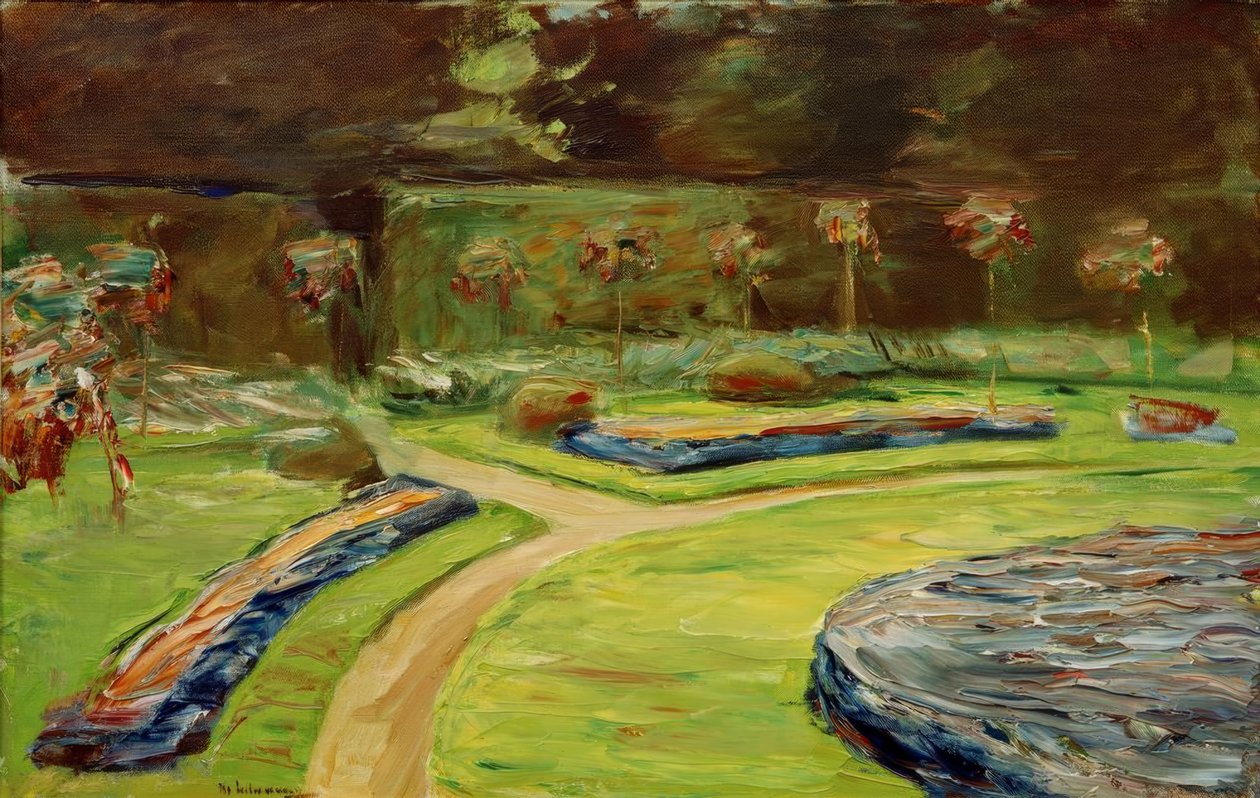 Le rond-point dans le jardin de haies - Max Liebermann