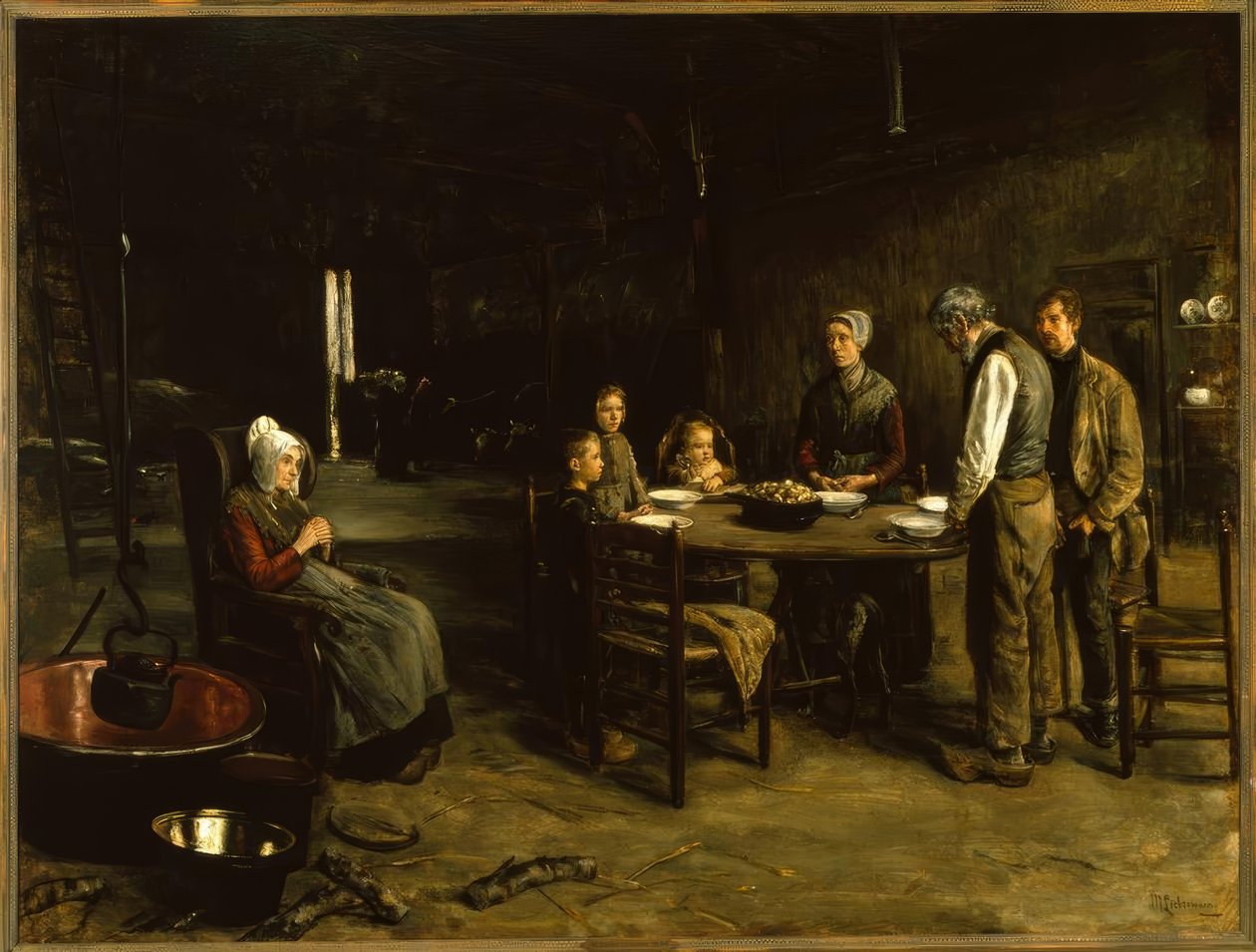 La prière de table - Max Liebermann