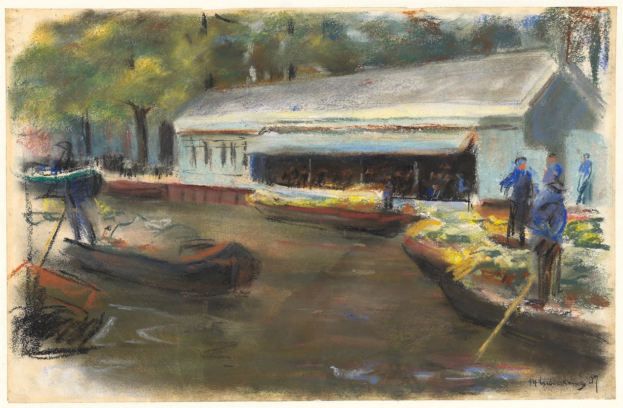 Marché aux légumes à Delft, 1907 - Max Liebermann