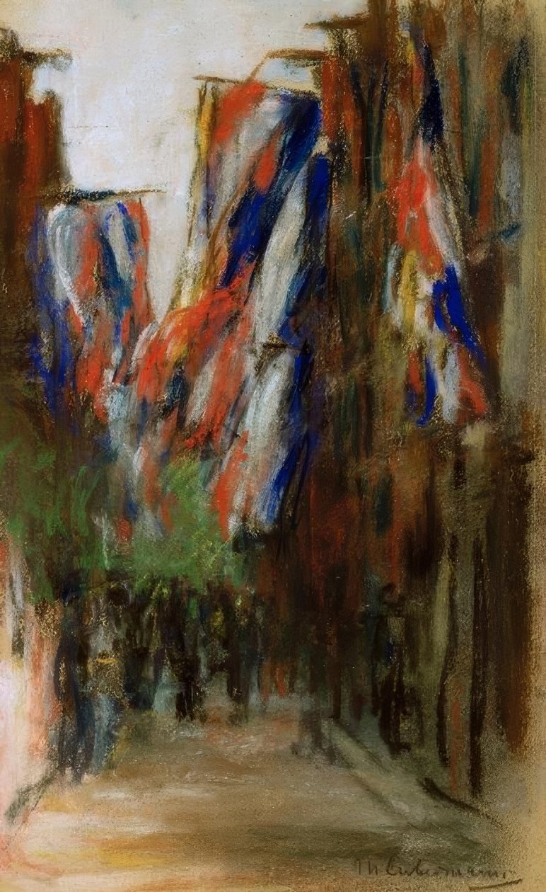 Rue hollandaise avec drapeaux - Max Liebermann