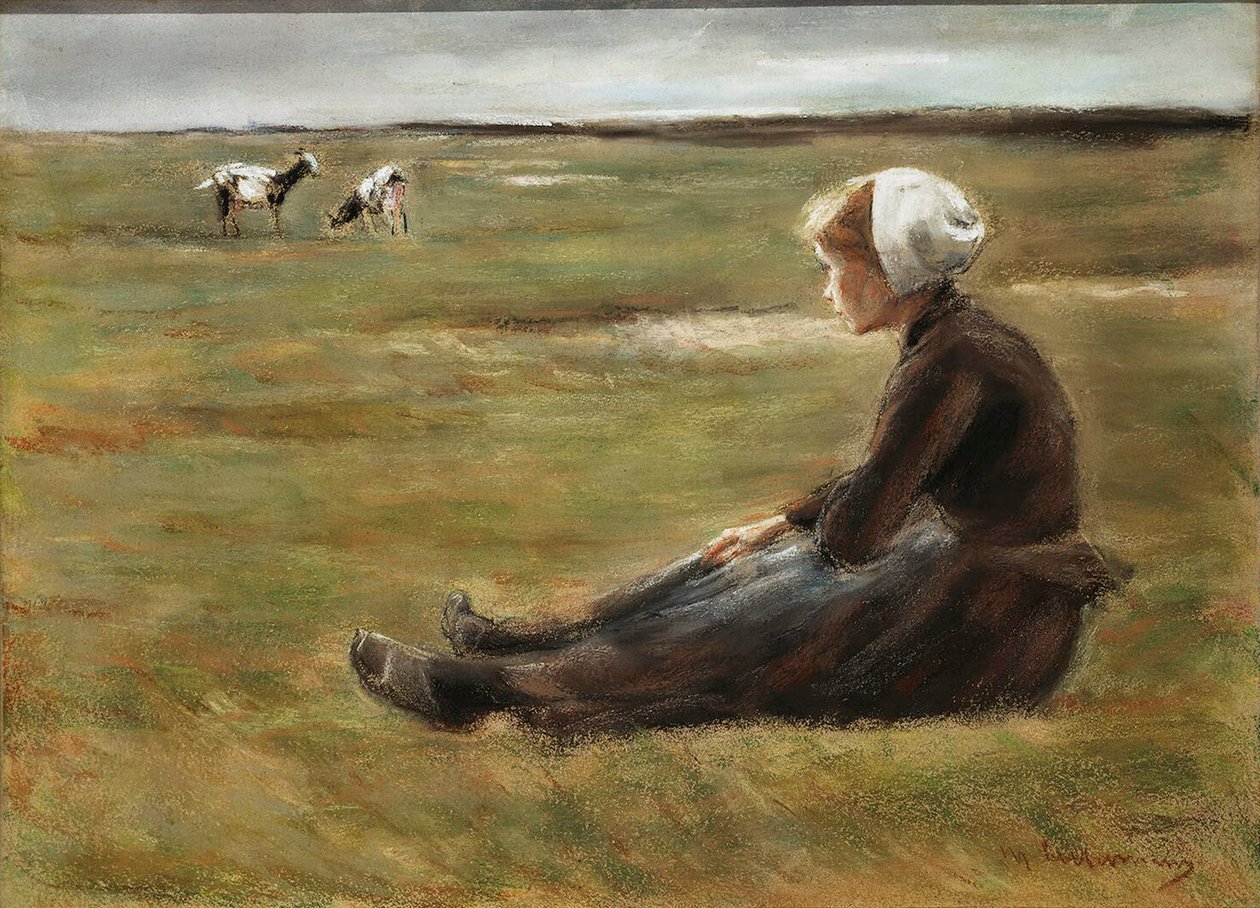 Dans le champ, vers 1890 - Max Liebermann