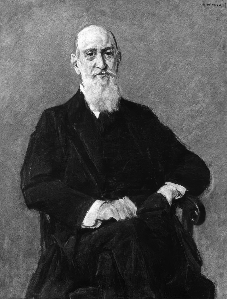 James Israel, portrait, peint par M. Liebermann - Max Liebermann
