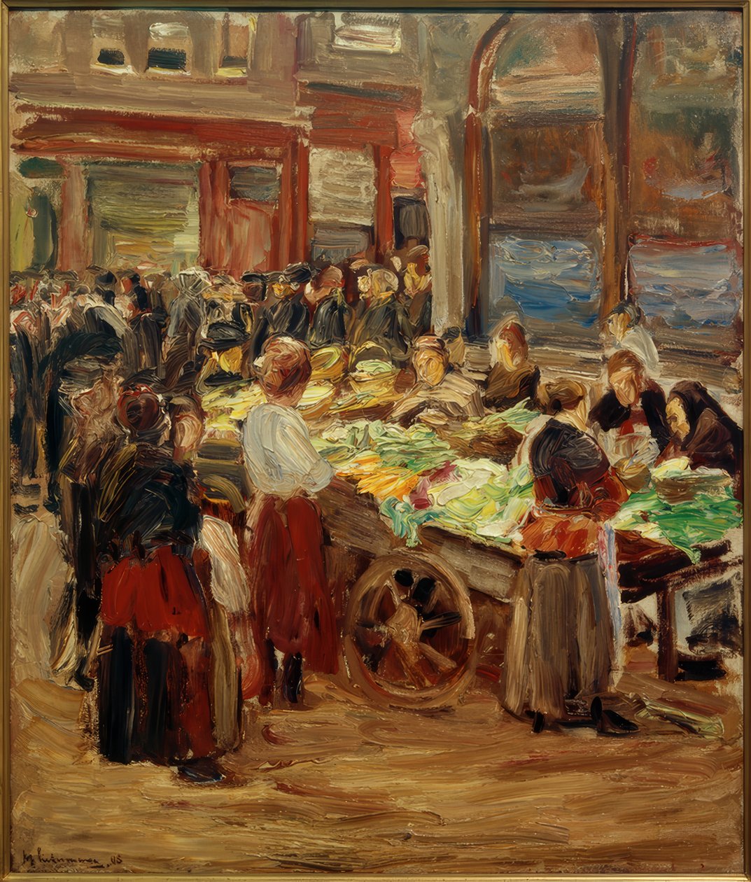 Rue juive à Amsterdam - Marché aux légumes - Max Liebermann