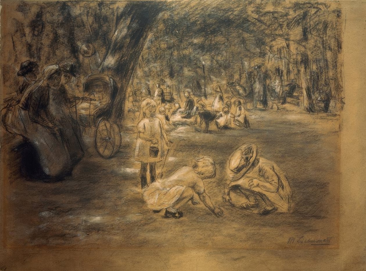 Terrain de jeux pour enfants dans le Tiergarten - Max Liebermann