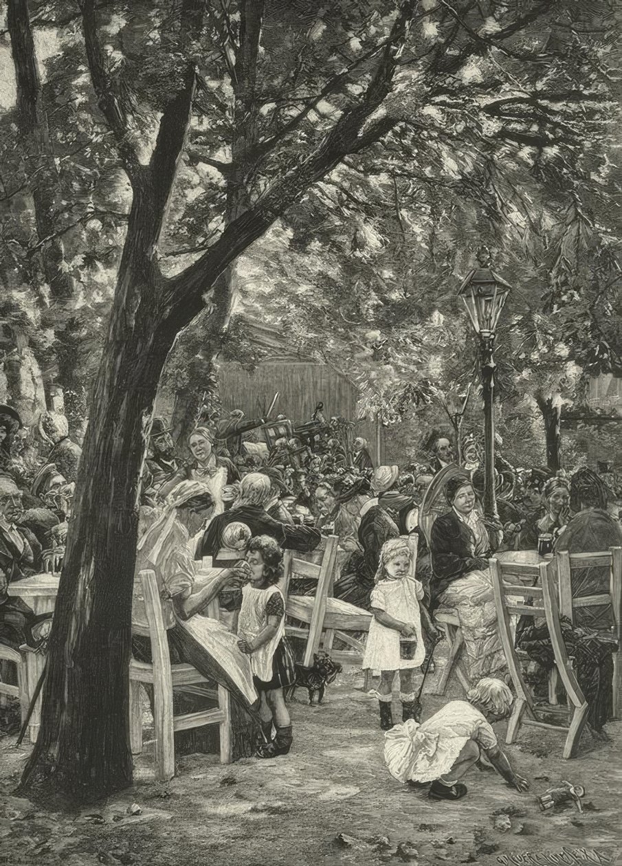 Liebermann, Concert dans un jardin de bière - Max Liebermann