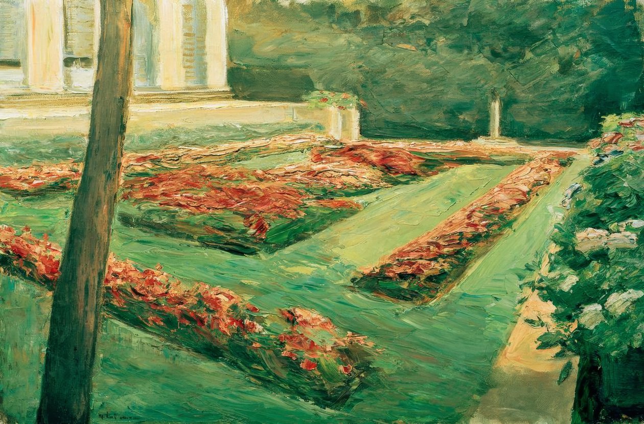 Terrasse fleurie à Wannsee - Max Liebermann