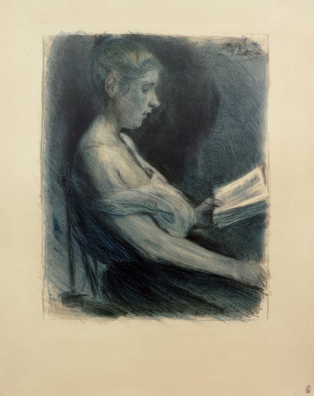 Fille lisant - Max Liebermann