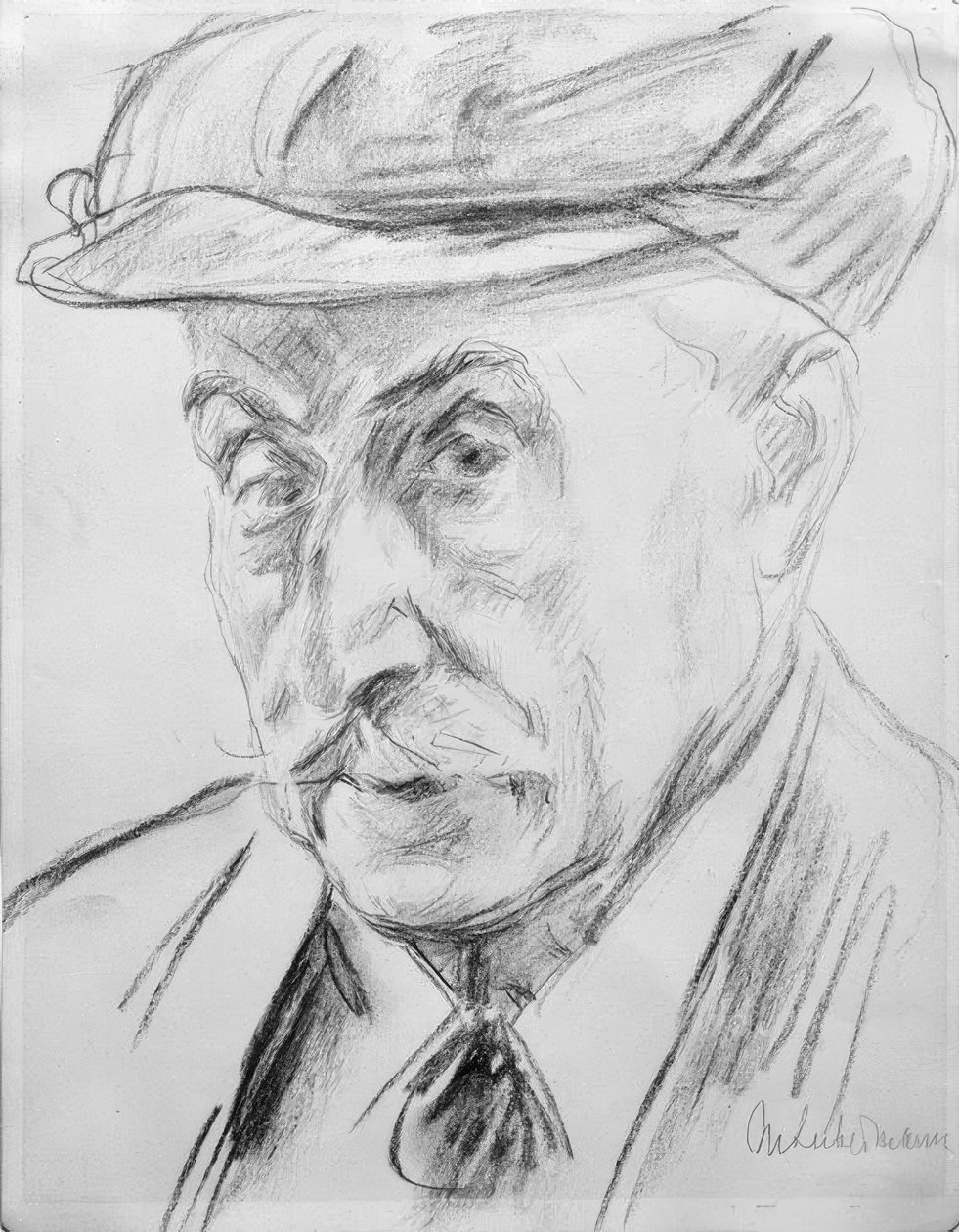 Autoportrait avec casquette - Max Liebermann