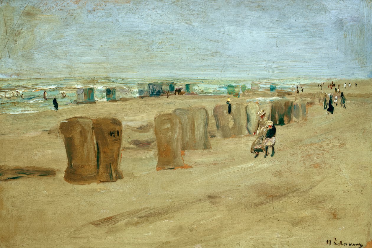 Scène de plage à Noordwijk - Max Liebermann