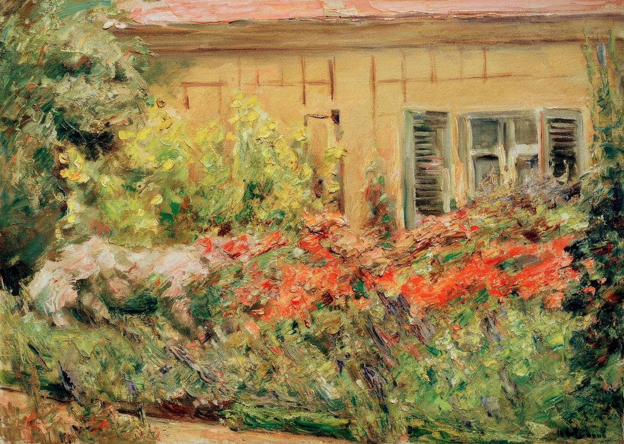 Jardin de Wannsee. Plantes vivaces à la maison du jardinier vers le nord - Max Liebermann