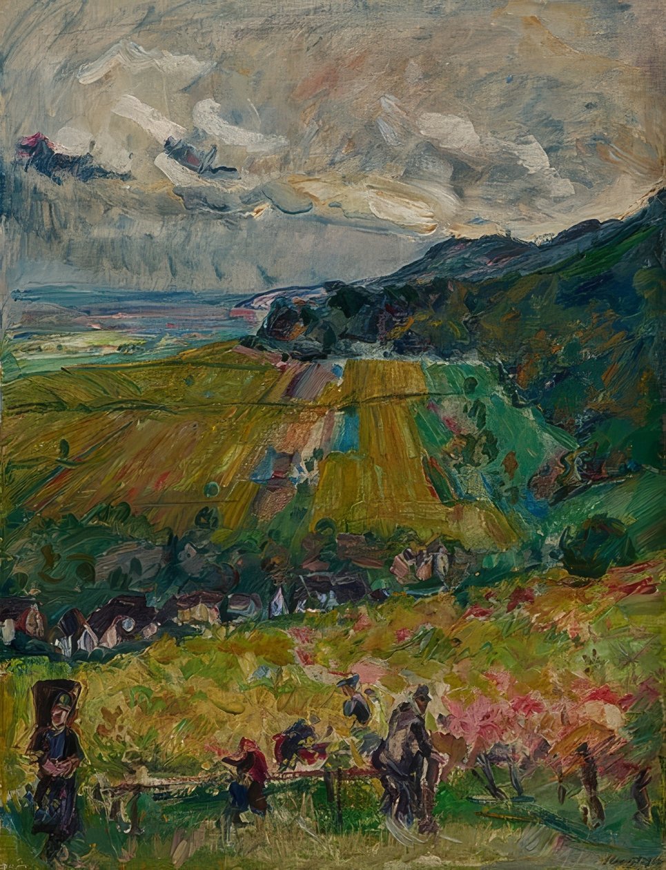 Paysage palatin, vendanges à Neucastel - Max Slevogt