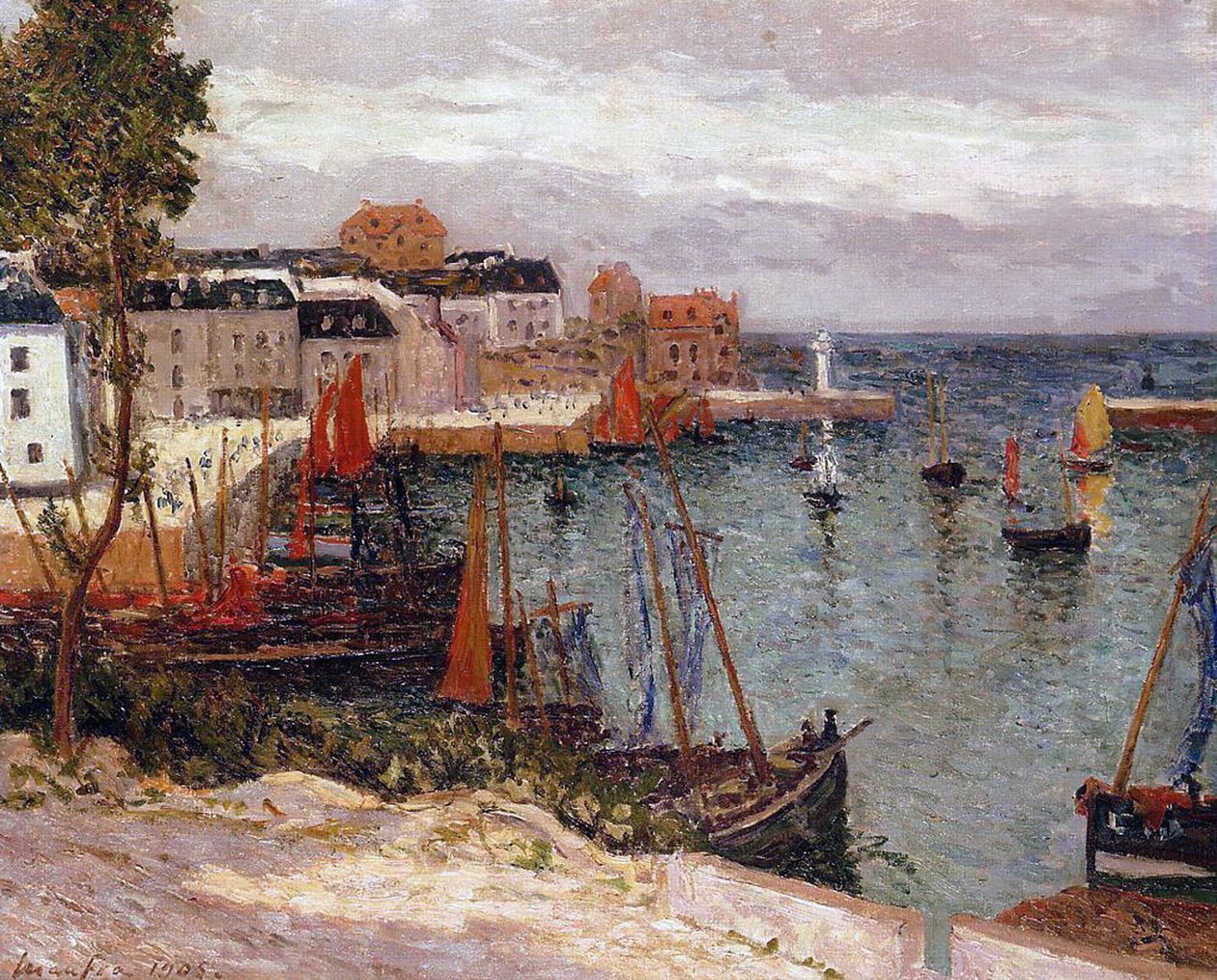 Le port de Sauzon, Belle-Isle, Bretagne, 1905 - Maxime Emile Louis Maufra