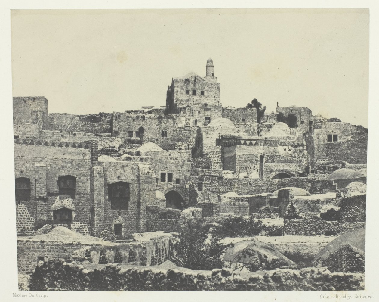 Jérusalem, Quartier Occidental; Palestine - Maxime Du Camp